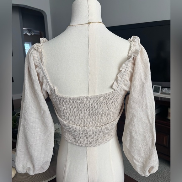 Beige Ruffled Top - Picture 2 of 3